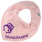 HALSTUCH mit Namen oder Text personalisiert für Baby oder Kind aus Baumwolle in Einheitsgröße Eule rosa