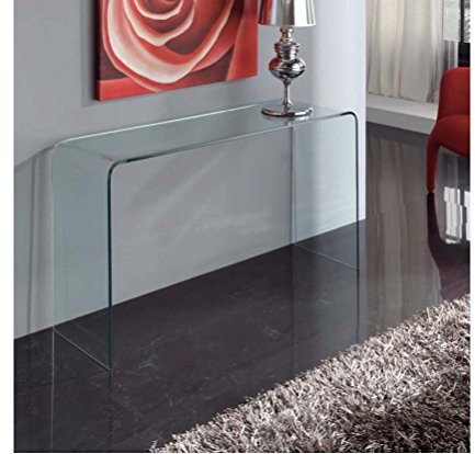 DUGARHOME - Recibidores Modernos de Cristal - Consola Cristal (125x40x70)