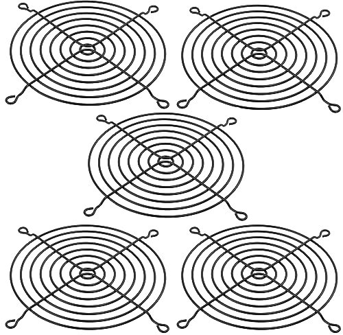 AERZETIX – C15108-5x Grille de protection pour ventilateur - 120x120mm - ventilation ordinateur PC - couleur Noir