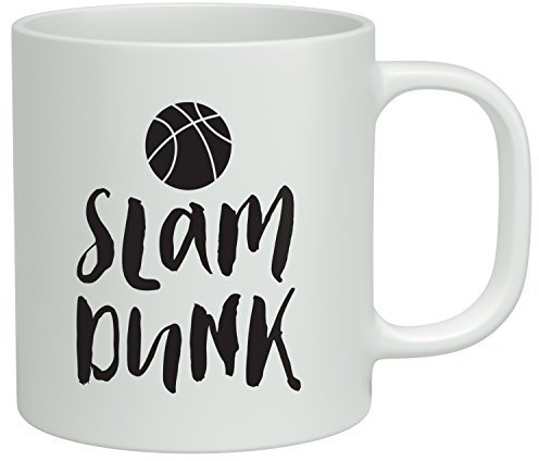 Shopagift Slam Dunk Basketball White 10oz Novelty Gift Mug Cup