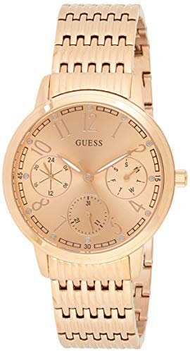 Guess Lattice Womens Dress Multi Rose Gold Round W1088L2