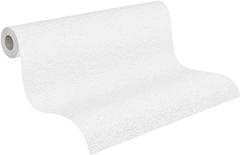 A.S. Création Vliestapete - Uni Tapete 316011 in Weiß - einfarbige Wandtapete für verschiedene Räume 10,05 m x 0,53 m
