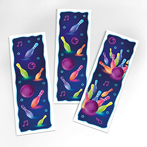 6 Lesezeichen Bowling neon Mitgebsel Gastgeschenk beim Geburtstag Kindergeburtstag Mädchen Jungen Jungs Bowling-Party (6 Lesezeichen)