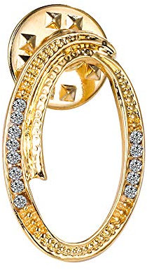 ETHOON Anfangsbuchstaben-Brosche, klein, Anstecknadel, Krawattennadel, Name, personalisierbar, Geschenke für Mädchen, Frauen, Männer, Jungen, Gold, Strassstein, keine Angabe