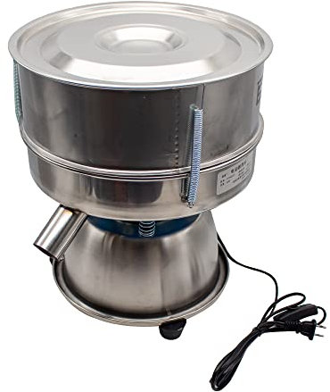 Toplionace Macchina Automatica Dell'agitatore del Setaccio 220V 50W - Setaccio Elettrico della Setacciatrice della Setacciatura della Polvere dello Schermo Vibrante Elettrico (15 Mesh)