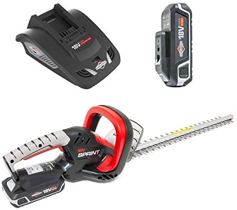 Sprint 18V Lithium-Ion Hedge Trimmer Kit 18HTK, 51 cm Dual shear cutting Blade, Including 2,5Ah Battery and Charger included in the box, 5 Years Warranty, Red