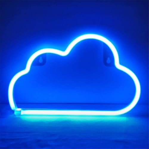 Nordstylee LED Neon Wolke Licht Wolke Neon Schild Kinder Nachtlicht Wanddekoration für Kinderzimmer Schlafzimmer Geburtstag Hochzeit Geschenk Blau