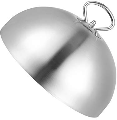 Cabilock 28CM Edelstahl Speiseglocke Servierglocke Käseglocke Burger Cloche Haube Tortenglocke Fliegenhaube Tellerglocke mit Griff für Pizza Steak Cheese Hamburger Grill Zubehör