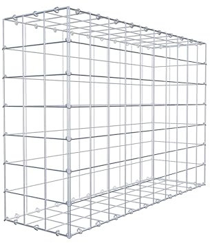 GABIONA Gabione 100 × 70 × 30 cm (L x H x T) – Steinkorb aus 4 mm Draht, Maschenweite 10 × 10 cm, C-Ring Verschluss + Gratis-Zange – ideal für Sichtschutz, Gabionenzaun, Gartenmauer und Steinkorbwand