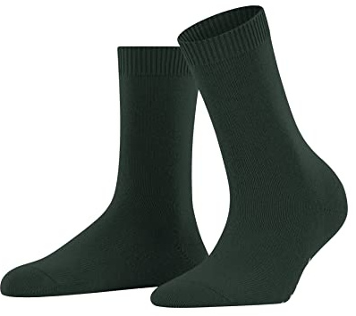 FALKE Damen Socken Cosy Wool W SO Wolle einfarbig 1 Paar, Grün (Hunter Green 7441), 35-38