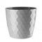 B2C Flowerpot Round Plastic plant pot Crystal Modern Decorative Small Medium Large 7 sizes 9 coolours (Grey, 12 cm)