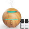 Simpeak Diffuseur d'Huiles Essentielles 180ml, Arôme Diffuseur Ultrasonique,with Rose Essential Oil+Rosemary Essential Oil, Lumière LED à Couleurs Variables, sans BPA - Bois