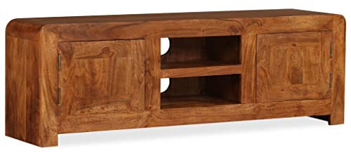 INLIFE Mueble de TV de madera maciza con acabado de palisandro 120 x 30 x 40 cm-4679