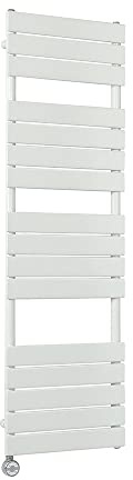 MILANO 800W White Flat Panel Electric Heated Towel Rail 1500 x 450mm