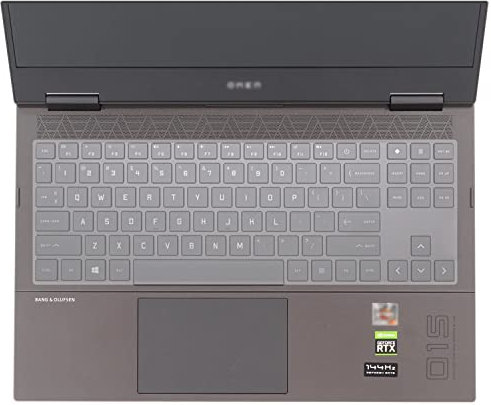 MiNGFi Silicone Keyboard Cover for HP Omen 15.6 15-en(2020) 15.6 15-ek(2020) 16.1 16-c(2021) - Transparent