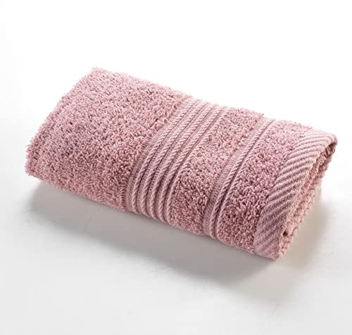 Douceur d'Intérieur, Serviette Invité (30 x 50 cm) Tendresse Bois de Rose, Eponge Unie