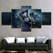 TANOHA 5 Stück The Witcher 3 Wilde Jagd Spiel Poster Kunstwerk Gemälde Leinwand Kunst Für Wohnzimmer Wand Decor-Mit Rahmen.,L