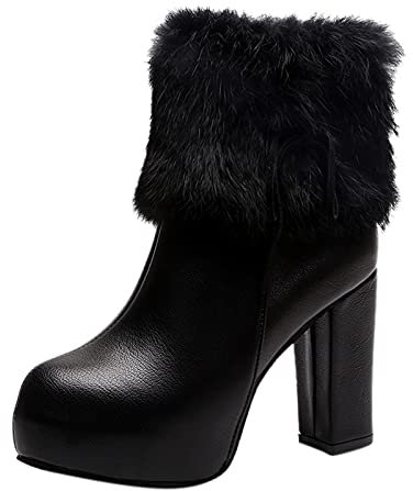 Stivali Donna Stivali alla moda con cerniera Scarpe retrò da donna corte Stivali da donna con tacchi alti e traspiranti