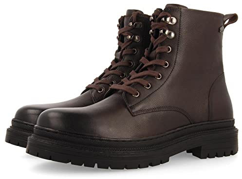 Botas de Piel en Color marrón con Cordones para Hombre Dolton