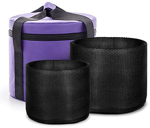 TRAYAYA Purple Color Canvas Carrying Bag With 2 Inserts 12 Inch Crystal Singing Bowl Case