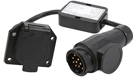 13-poliger Runder Anhänger-Lichtkonverter, Anhänger-Stecker, 13-poliger auf 7-poliger Stecker, Runder Stecker, Runder 13-poliger Stecker auf 7-poliger Anhänger-Adapter Für 7-poligen Anhänger-Verkabelu
