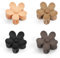 JOYOYO Lot de 4 pinces à cheveux en forme de fleur pour femmes et filles, taille moyenne, 7,6 cm, pinces à cheveux épaisses/fines, pinces à cheveux en plastique mat, couleurs naturelles