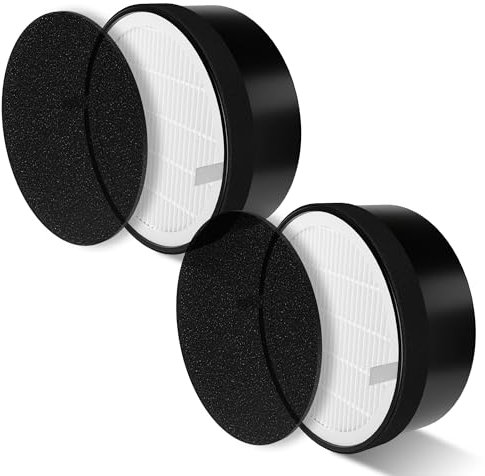 LV-H132 Replacement Filter for LV-H132 Air Puifier, 3-in-1 Nylon Pre-Filter, H13 True HEPA Filter, High-Efficiey Activated Carbon Filter, Part # LV-H132-RF, 2 Pack