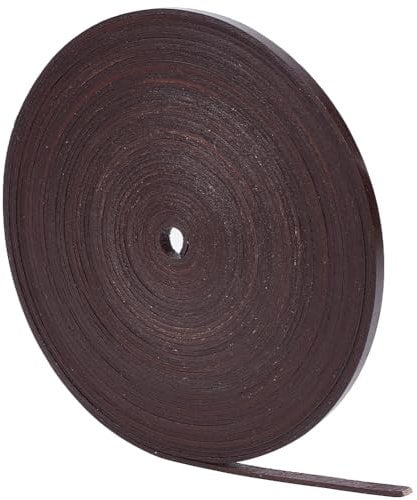 GORGECRAFT 10m x 6mm Genuine Leather Strip Flat Leather Cord 2mm Thick Cowhide Leather Strap String Braiding Threads Rope for Bracelets Necklace Belts Boot Lace Jewelry Making DIY Craft, Coconut Brown