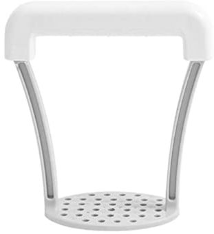 Manual Potato Masher Plastic Pressed Potato Smasher Portable Kitchen Tool for Babies Food Fruit Banana Baking Metal Potato Masher Ricer Professional Kitchen Tool Easy to Clean Non Scratch Good Grip