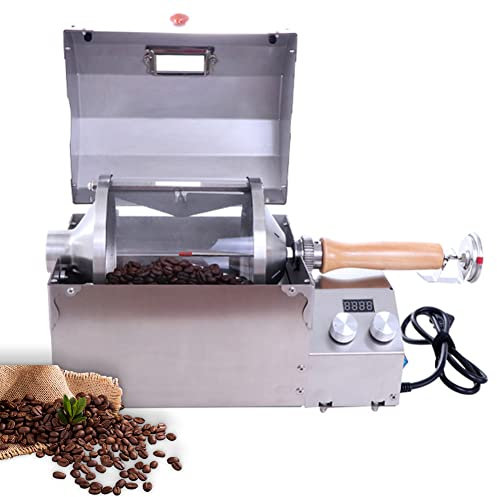 Kommerzielle Maschine, Vollautomatischer Kaffeeröster, 300-g-Trommel-Kaffeebohnenröstmaschine, 1200-W-Professioneller Kaffeebohnenröster für die Küche zu Hause im Restaurant, zum B