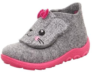 superfit Happy, Pantofole Bambine e ragazze, Grigio Chiaro Rosa 95 2500, 23 EU