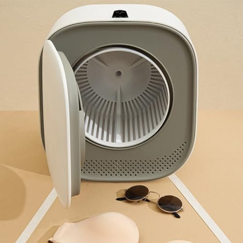 Mini secadora pequeña, secadora de ropa giratoria portátil, temperatura constante de 60 ℃, circulación de aire caliente tridimensional de 360 °