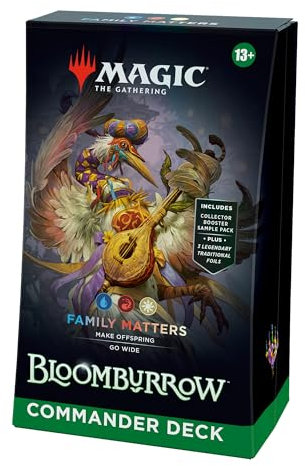 Magic: The Gathering Bloomburrow-Commander-Deck – Familiensachen (Deck mit 100 Karten, Sammler-Booster-Probepackung mit 2 Karten + Zubehör) (English Version)