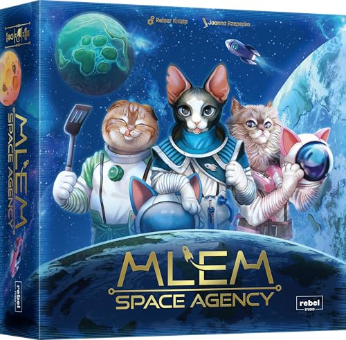 ASMODEE | MLEM | FR - NL | Space Agency | Strategy Board | Game for Erwachsene und Familien | Alter 8+ | 2-5 Spieler | 30-60 Minuten pro Spiel