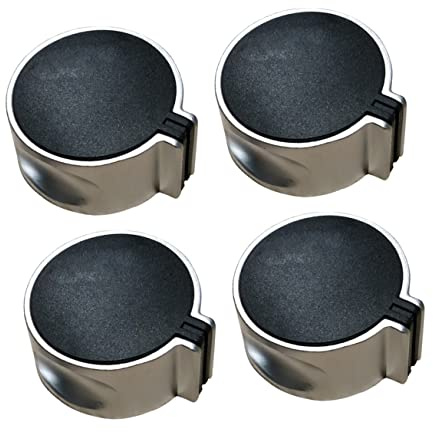 Artibetter 4pcs Gas Stove On-off Knobs Zinc Alloy Metal Buttons Easy to Install 45° Style Rotary Switches for Home Kitchen Burner Control