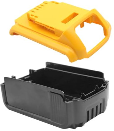 2PCS Battery Case Replacement for Dewalt 18V Battery, Li-ion Battery Plastic Case Cover Replacement Parts Broken Shell Repair Kit Parts for Cordless Power Tool