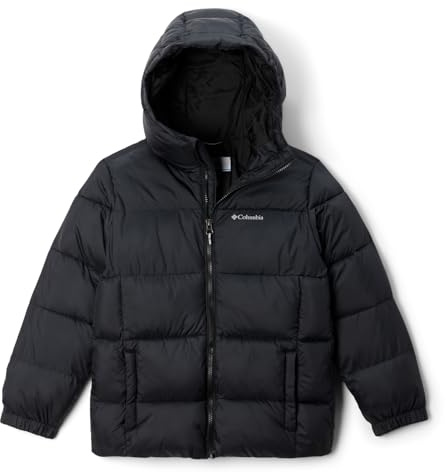Columbia Youth Unisex Puffect Hooded Jacket Hooded Puffer Jacket Black L