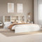 ShGaxin Massivholzbett mit Regal ohne Matratze Weiß 200x200 cm Kiefer, Bett, Bed Frame, Familienbett, Bettrahmen, Bett Gestell, Bett Rahmengestell, Schlafzimmer Bett - 3322402