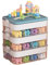 Kinder Aufbewahrungsbox mit Deckel für Lego Bausteine Aufbewahrungsfächer Stapelboxen Spielzeugaufbewahrung Stapelboxen Kunststoff Sortieren Kleinteile Transparent Organizer 3 Lagen Blaue Farbe