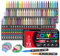 Efimeso 72 Colours Acrylic Paint Pens,Water-Based Brush Markers Paint Pens Acrylic Markers for Rock Painting, Canvas, Wood, Stone, Ceramic, Glass, Fabric