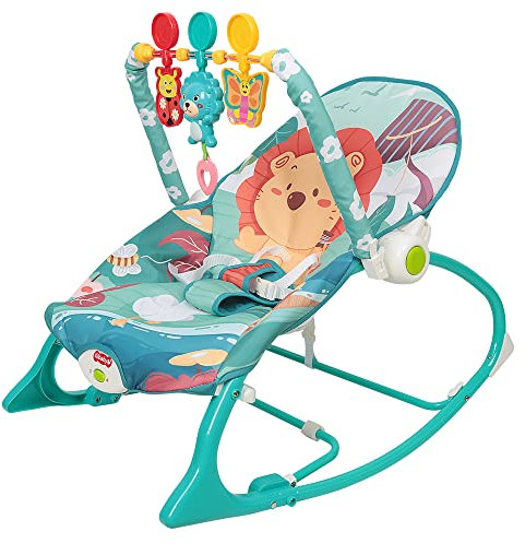 Homewell Babywippe für Kinder, mitwachsend, von Geburt bis 12 kg, mit Sicherheitsgurt, atmungsaktives Netzgewebe, Winkel verstellbar mit drei Geschwindigkeiten, Schwarz/Grau (Blau)