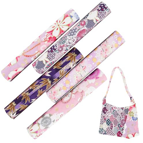 Baumwollstoff, 5STK Roter Japanischer Stil DIY Patchwork Stoffe Paket für Stoffreste Zum Nähen Handwerkliche Dekorationen 50 x 50cm (lila)