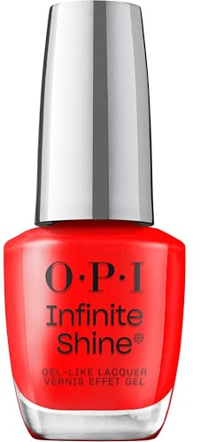 OPI Infinite Shine Collection Make 'Em Jelly - Drop It Like It's Hawt, roter Nagellack mit Gel-Effekt, langanhaltend (15 ml)