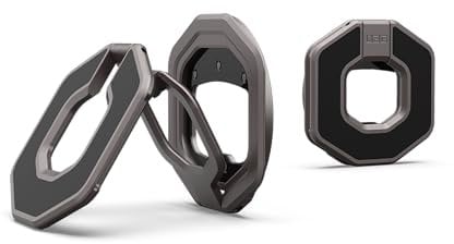 URBAN ARMOR GEAR UAG Magnetic Ring Stand Monarch Mag2 w/Built-in Bottle Opener - Ultra-strong Double Magnet MagSafe Compatible Metal Phone Ring Grip 360 Rotation Multi-functional Kickstand, Gunmetal