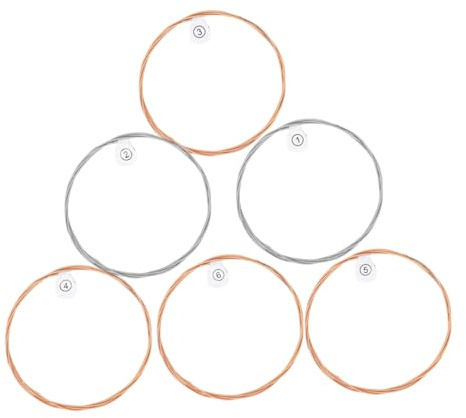 Supvox Gitarrensaiten aus Kohlenstoffstahl für Folk Gitarren Bessere Griffigkeit Beim Fingerpicking und Bending 6 Stück