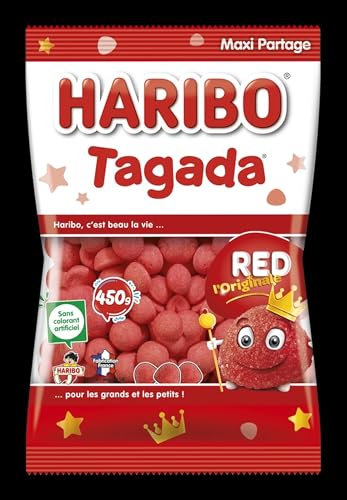 HARIBO - Tagada - Bonbons Sans Colorants Artificiels - Sachet Refermable 450 g