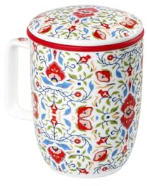 TEA SHOP - Taza de Té o Infusiones con filtro, infusor y tapa - Mug Harmony Amalfi - Taza para Tés e Infusiones Fabricada en Porcelana