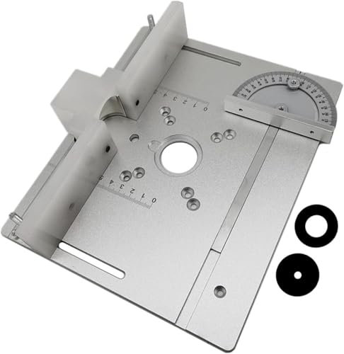 FBHDKJNFG eRouter Base Aluminum Alloy,Milling Table Insrt P Router Table Insert Plate 240x200mm Aluminum Alloy Multicolor Pack of 3 for Woodworking(Silver)
