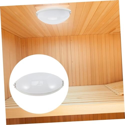 Veemoon Sauna Deckenleuchte mit Schützendem Lampenschirm und Kunststoff Legierung Einfache und Stilvolle Sauna Beleuchtung für Saunaräume