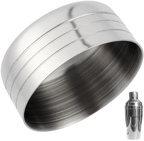 ULTECHNOVO Stainless Steel Splash Cocktail Shaker Lid Replacement Cover for Juice Shaker Cup Easy to Clean Prevents Beverage Spills for Bartenders and Home Use